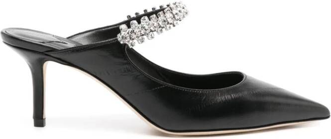 Jimmy Choo Bing 70mm crystal-embellished mules Black