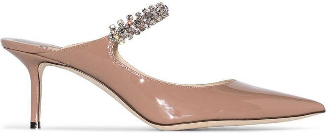 Jimmy Choo 65mm Bing leather mules Neutrals