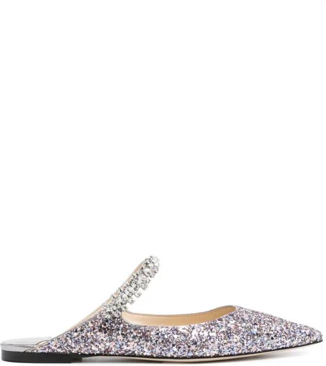 Jimmy Choo Bing crystal-embellished mules Purple
