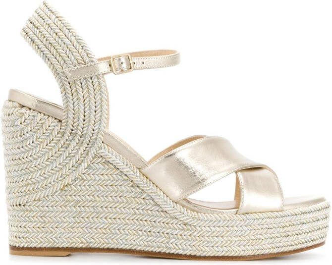 Jimmy Choo Dellena 100mm espadrilles Gold