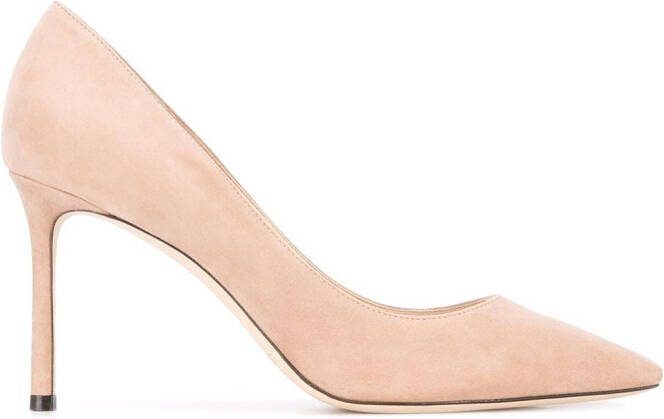 Jimmy Choo Romy 85mm suede pumps Neutrals - Picture 7
