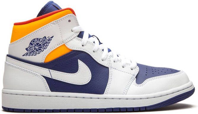 Jordan Air 1 Mid "Royal Blue Laser Orange" sneakers