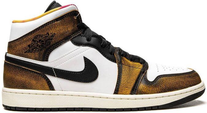 Jordan Air 1 Mid SE "Orange Wear Away" sneakers Black