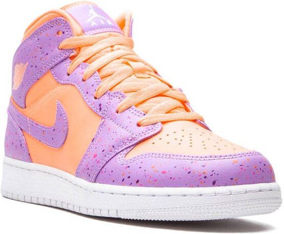 Jordan Kids Air Jordan 1 Mid SE "Orange Pulse Atomic Violet" sneakers Pink