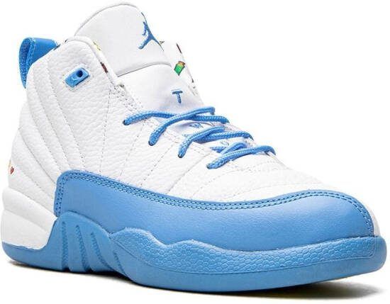 Jordan Kids 12 Retro "Emoji" sneakers White
