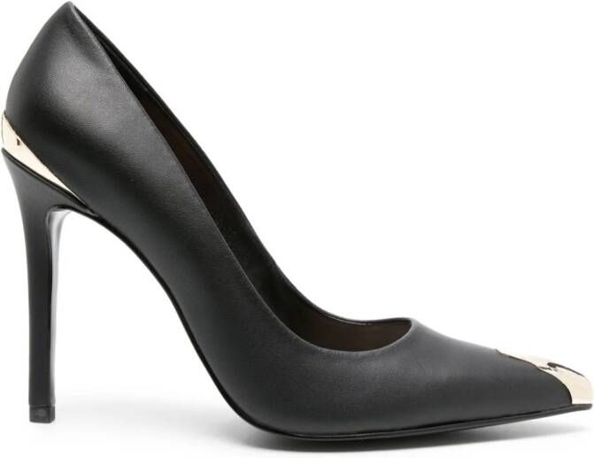 Just Cavalli 110mm metal-toecap leather pumps Black