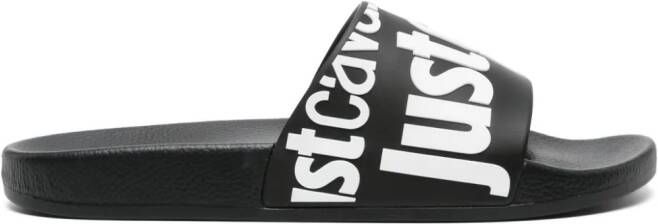 Just Cavalli logo-embossed slides Black