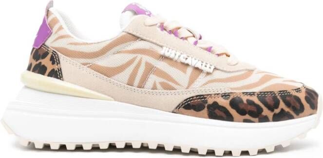 Just Cavalli logo-patch low-top sneakers Neutrals