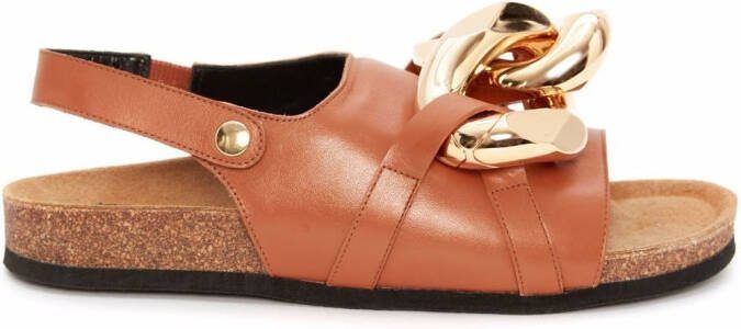 JW Anderson Chain flat sandals Brown