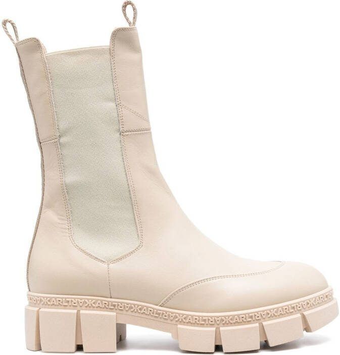 Karl Lagerfeld 50mm chunky Chelsea boots Neutrals