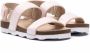 Kenzo Kids logo-print double strap sandals Pink - Thumbnail 1