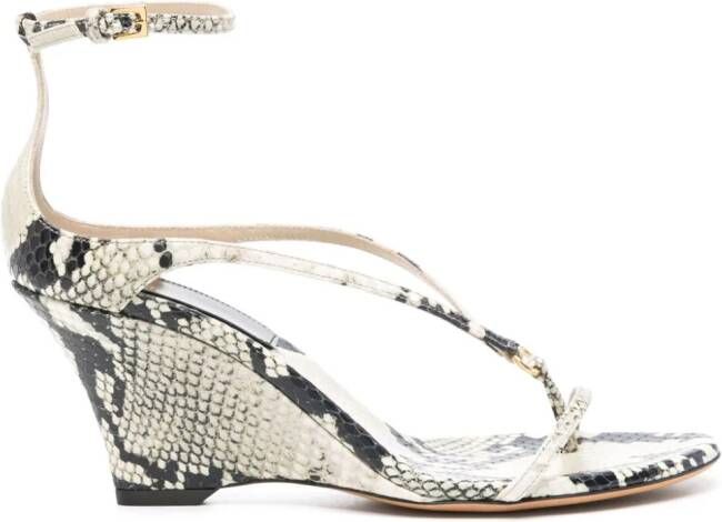 KHAITE Marion 75mm sandals Neutrals