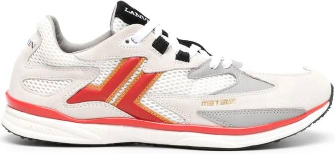 Lanvin lace-up suede sneakers White