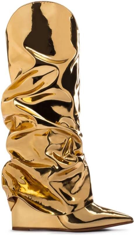 Le Silla Andy 120mm wedge boots Gold