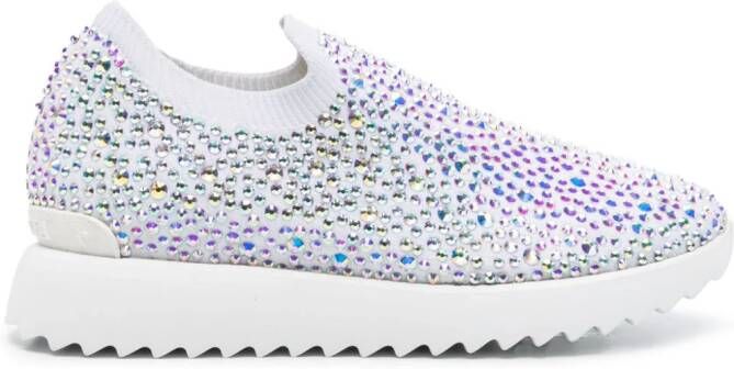 Le Silla Claire crystal-embellished sneakers White