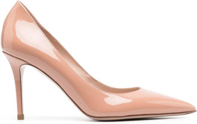 Le Silla Eva 90mm patent leather pumps Neutrals