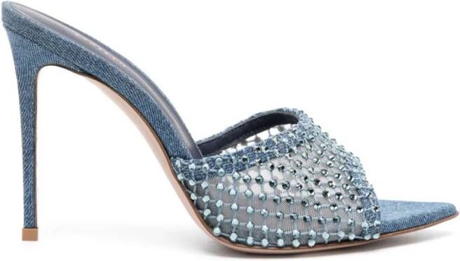 Le Silla Gilda 110mm crystal-embellished sandals Blue