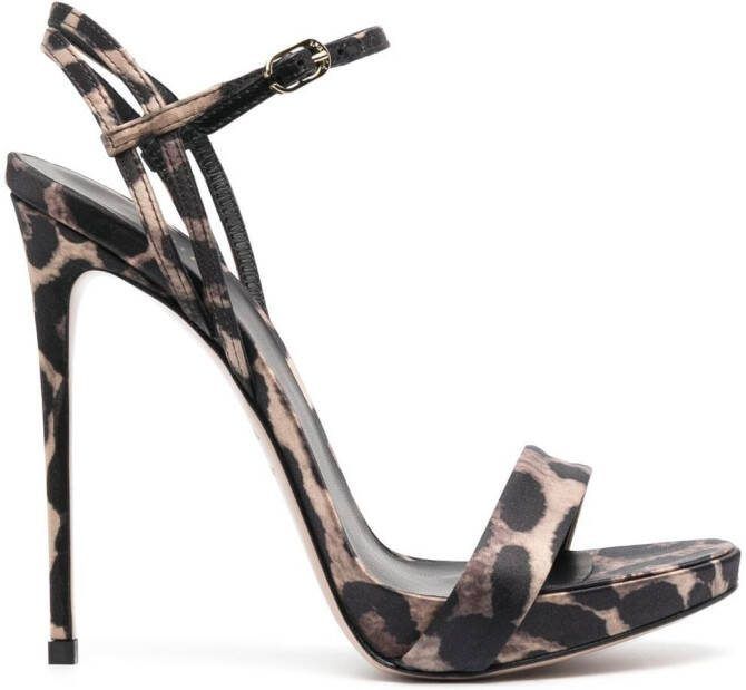 Le Silla Gwen 130mm goatskin sandals Neutrals