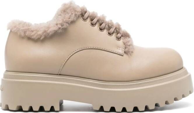Le Silla Ranger 55mm leather lace-up shoes Neutrals