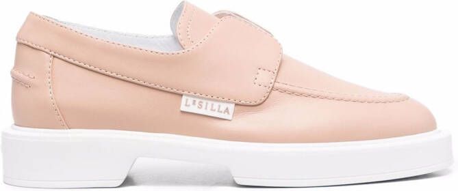 Le Silla two-tone leather loafers Neutrals