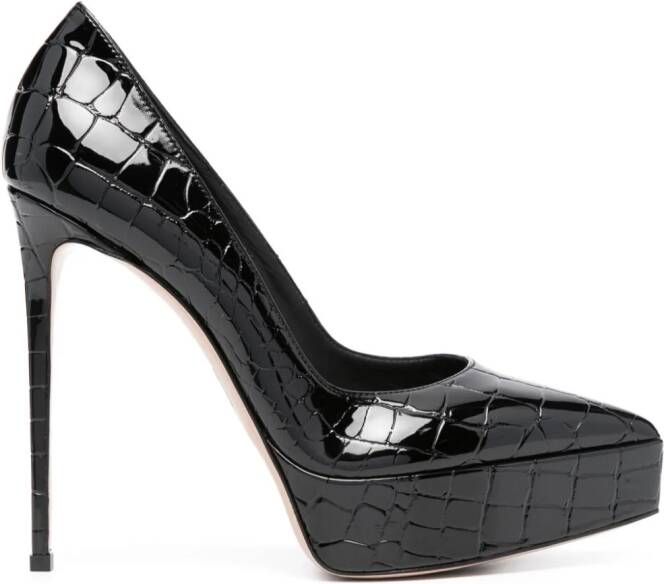 Le Silla Uma 140mm leather pumps Black