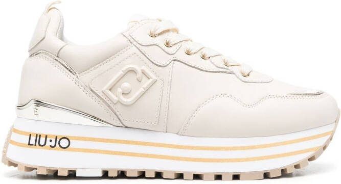 LIU JO 40mm chunky lace-up sneakers Neutrals