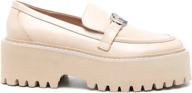 LIU JO Forty 01 leather loafers Brown