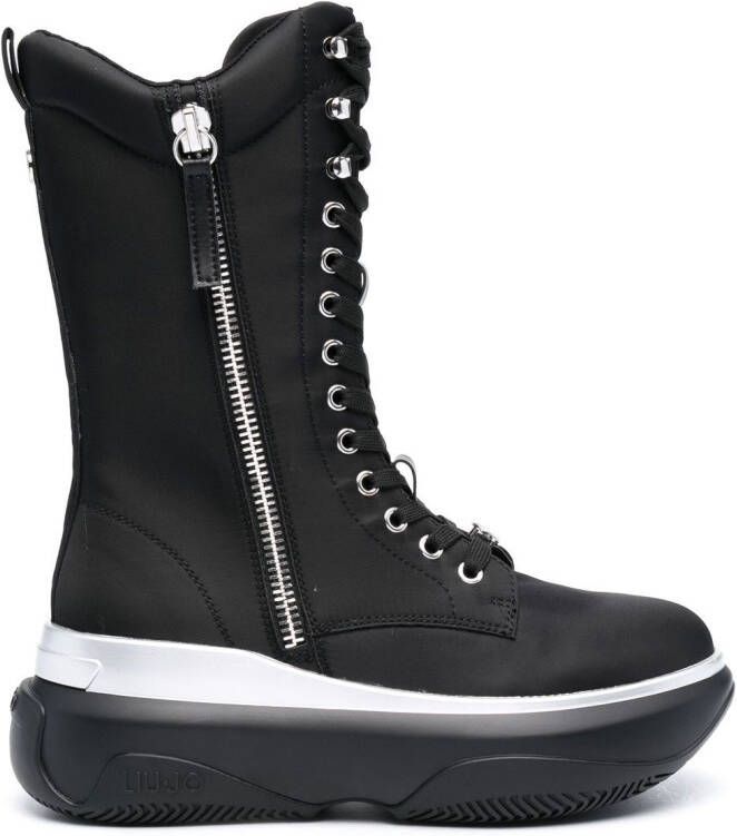 LIU JO June lace-up boots Black