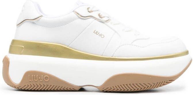 LIU JO platform lace-up sneakers White