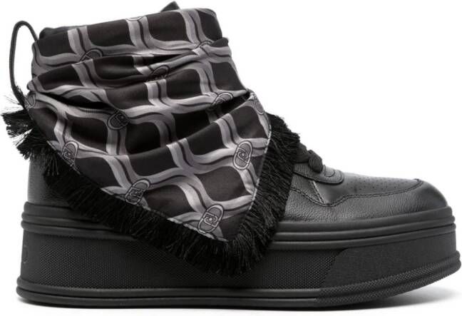 LIU JO Selma scarf-detail sneakers Black