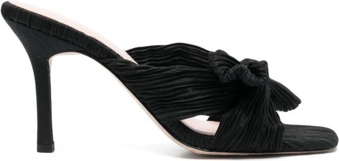 Loeffler Randall 90mm pleated knot-detail sandals Brown