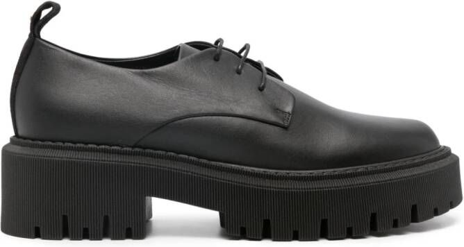Lorena Antoniazzi 50mm lace-up leather loafers Black