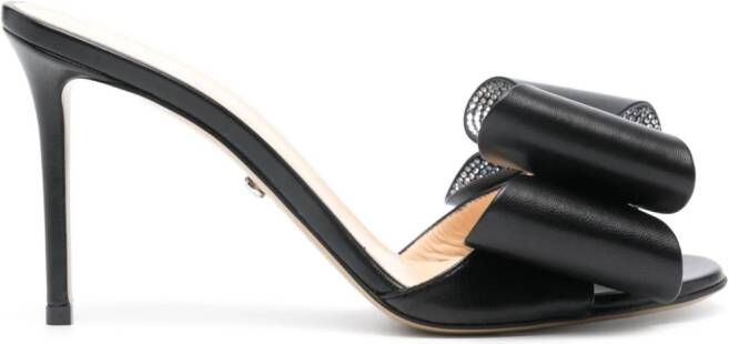 MACH  MACH 95mm oversizde-bow sandals Black
