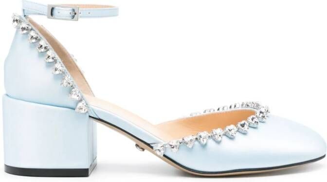 MACH  MACH Audrey 55mm satin pumps Blue