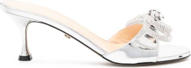 MACH  MACH bow-detail metallic sandals Silver
