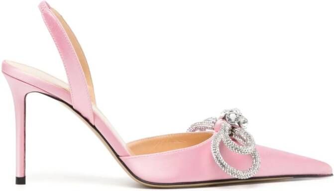 MACH  MACH crystal-embellished bow-detail pumps Pink