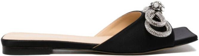 MACH  MACH Double Bow flat mules Black