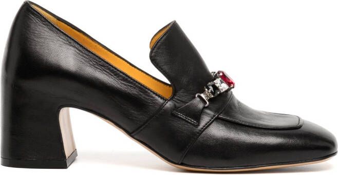 Madison.Maison 70mm crystal-embellished loafers Black