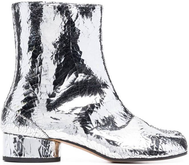 Maison Margiela Tabi 30mm mirror-effect ankle boots Grey