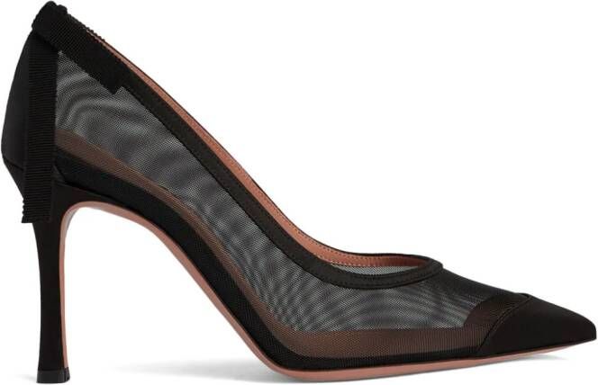 Malone Souliers Liberty 90mm mesh pumps Black