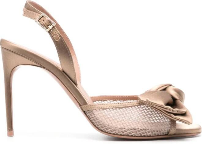 Malone Souliers Maera 90mm slingback sandals Neutrals