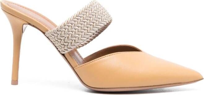 Malone Souliers Maisie 90mm leather mules Neutrals