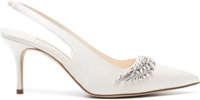 Manolo Blahnik Terala 70mm slingback pumps Neutrals