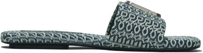 Marc Jacobs The J Marc denim slides Green