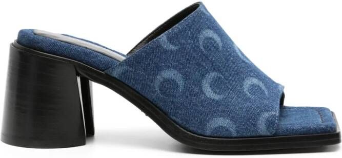 Marine Serre 75mm denim sandals Blue