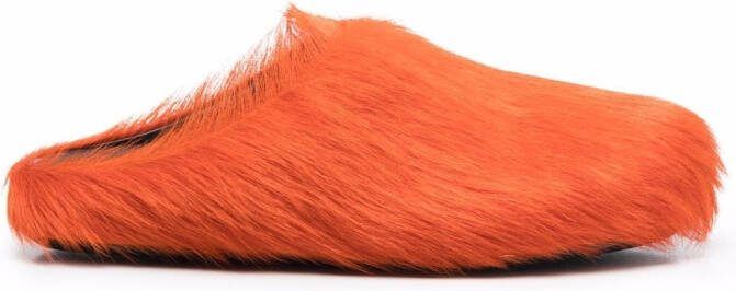 Marni Fussett Sabot calf-hair mules Orange - Picture 2