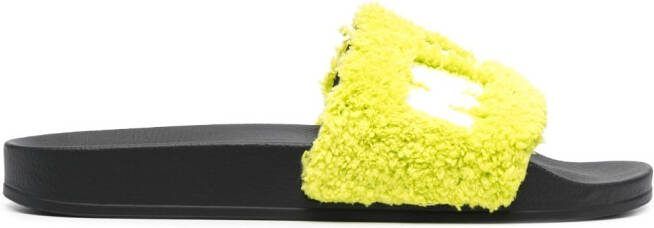 Marni logo flat slides Black