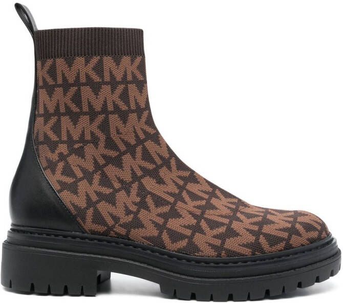 Michael Kors Ozzie faux-shearling trim boots Brown - Picture 4