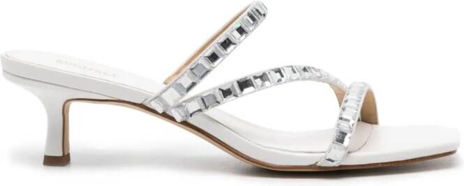 Michael Kors crystal-embellished leather mules White - Picture 2