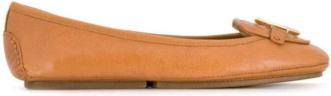 Michael Kors monogram ballerina pumps Neutrals